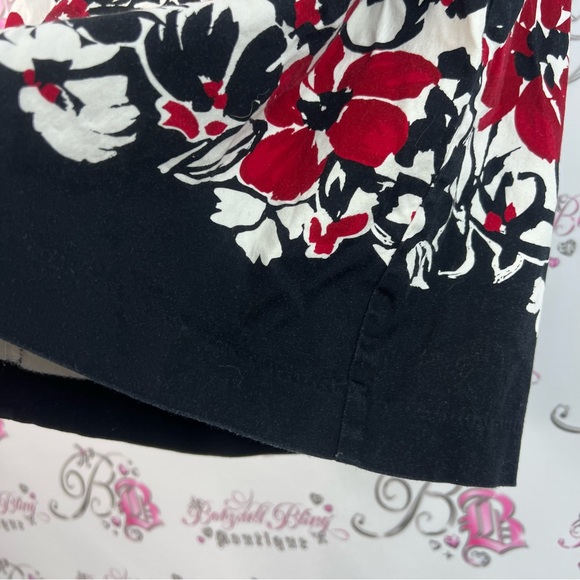 Ricki's skirt flowers floral black red white Cream and Black Floral Pencil Skirt - Picture 5 of 10